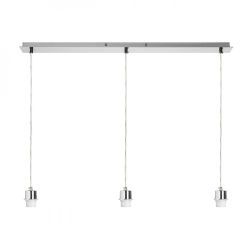 MORE 80 podstawa sufitowa wisząca  nikiel mat 230V E27 3x42W