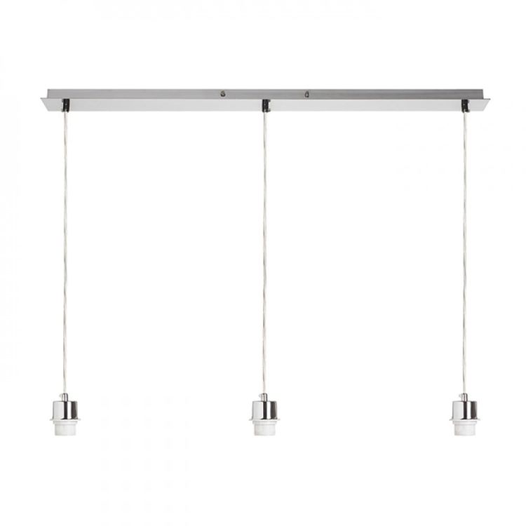 MORE 80 podstawa sufitowa wisząca  nikiel mat 230V E27 3x42W