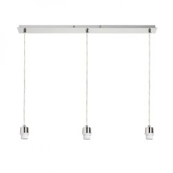 MORE 80 podstawa sufitowa wisząca  nikiel mat 230V E27 3x42W