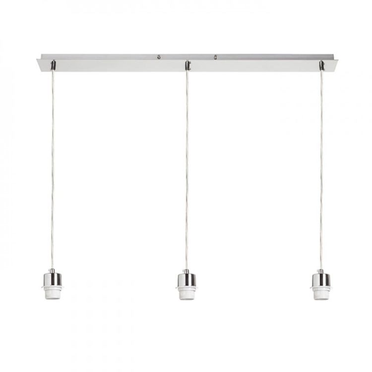 MORE 80 podstawa sufitowa wisząca  nikiel mat 230V E27 3x42W