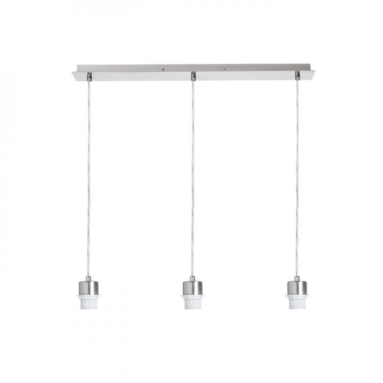 MORE 60 podstawa sufitowa wisząca  nikiel mat 230V E27 3x42W