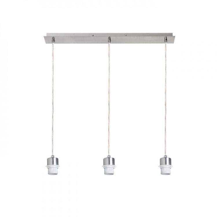 MORE 60 podstawa sufitowa wisząca  nikiel mat 230V E27 3x42W