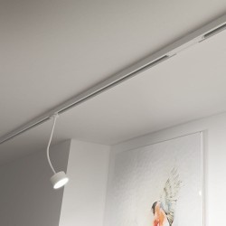 PIXIE na elastycznym ramieniu do szyny 3-faz biała  230V LED GX53 7W