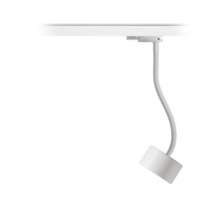PIXIE na elastycznym ramieniu do szyny 3-faz biała  230V LED GX53 7W