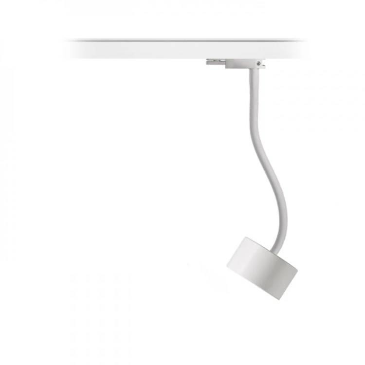 PIXIE na elastycznym ramieniu do szyny 3-faz biała  230V LED GX53 7W
