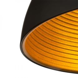 CARISSIMA 40 wisząca czarna matowa /złota  230V E27 42W
