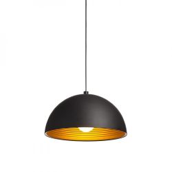 CARISSIMA 40 wisząca czarna matowa /złota  230V E27 42W
