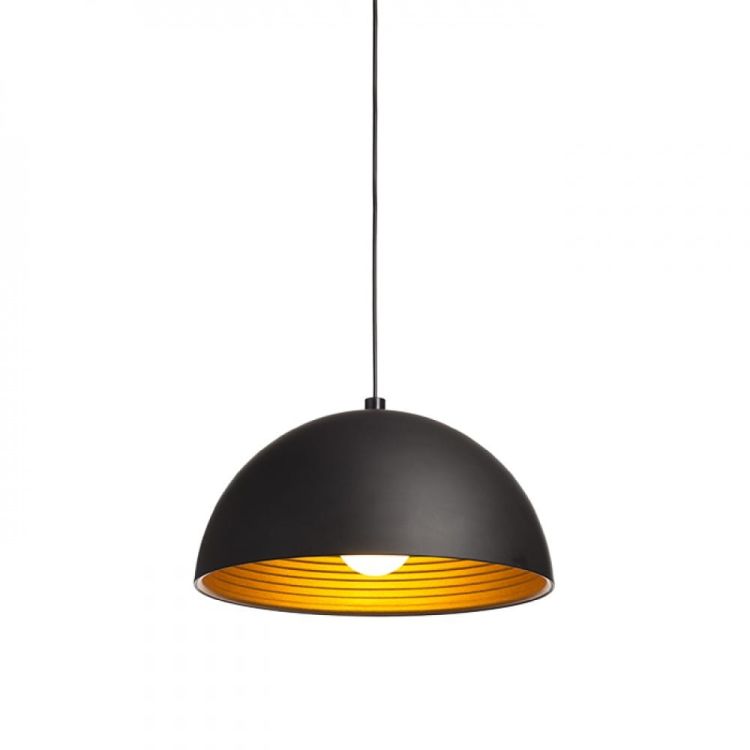CARISSIMA 40 wisząca czarna matowa /złota  230V E27 42W