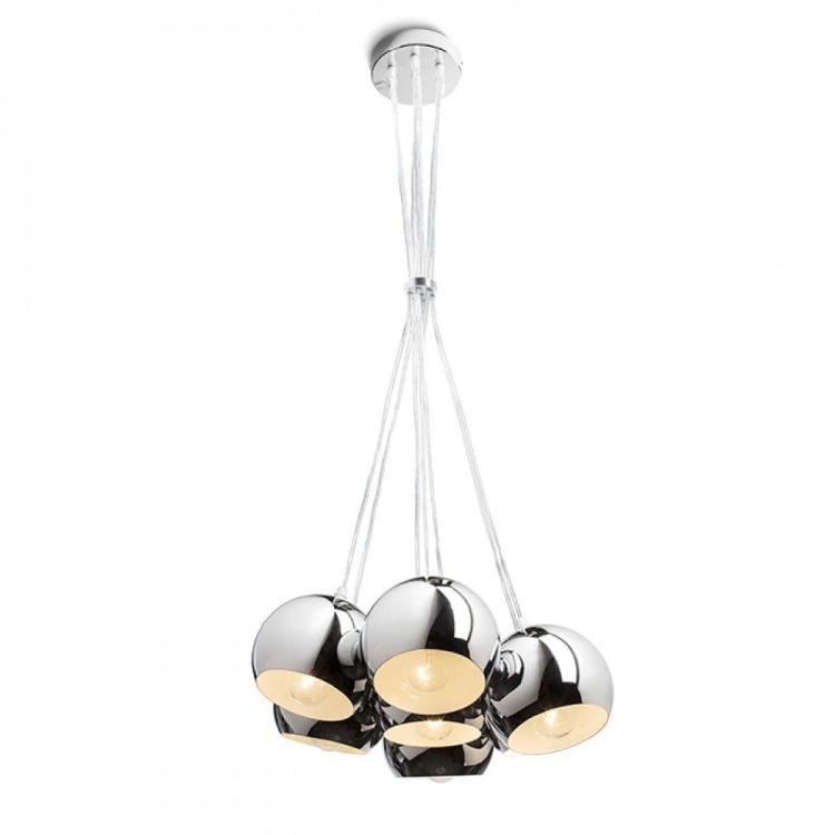 ASTROMET VII wisząca  chrom 230V E27 7x42W
