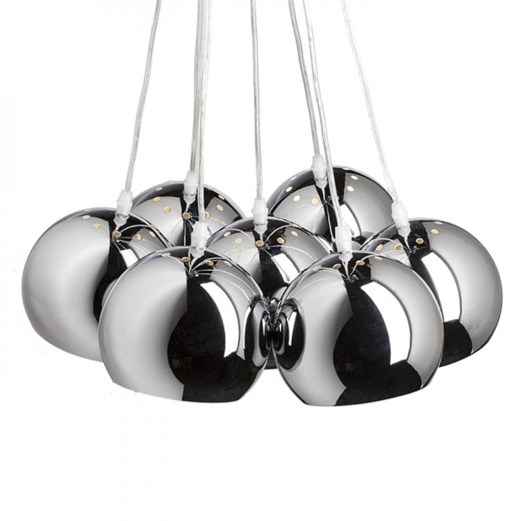 ASTROMET VII wisząca  chrom 230V E27 7x42W