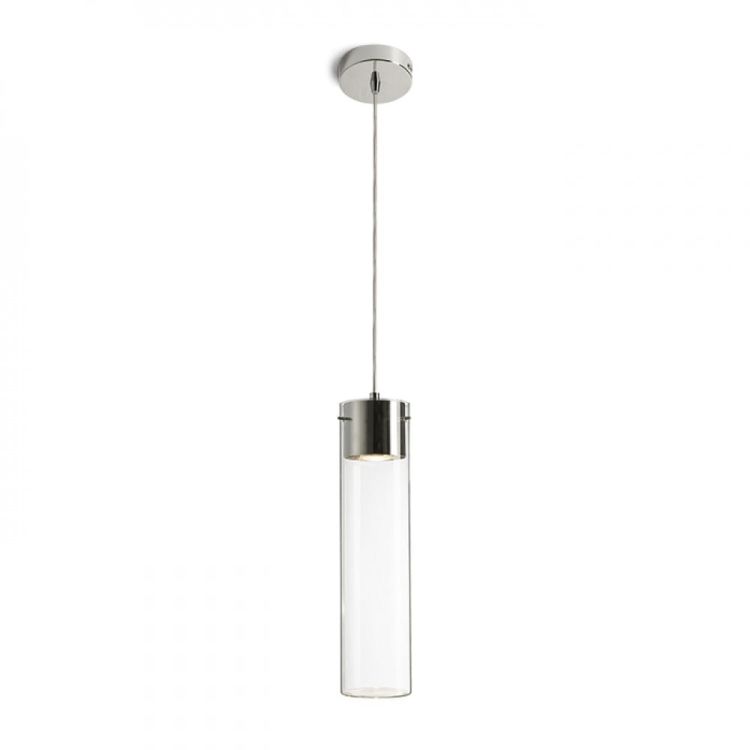 GARNISH wisząca  szkło przezroczyste/chrom 230V GU10 9W
