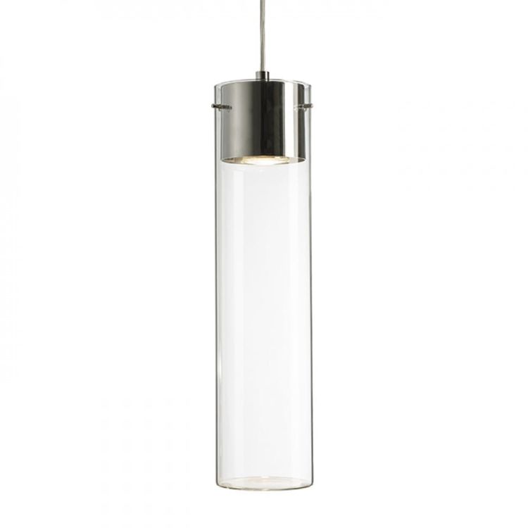 GARNISH wisząca  szkło przezroczyste/chrom 230V GU10 9W