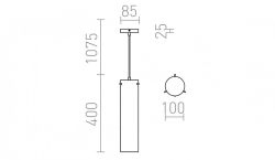 GARNISH wisząca  szkło przezroczyste/chrom 230V GU10 9W