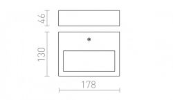 CHLOE ścienna  stal nierdzewna 230V LED 9W IP65  3000K