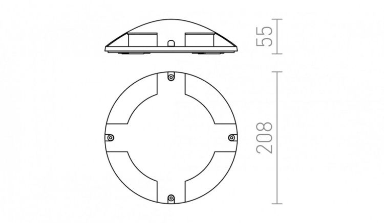 TOPTOP IV naziemna antracyt  230V LED 4x1W IP67  3000K
