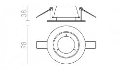 VIP wychylna biała matowa   230V GU10 50W