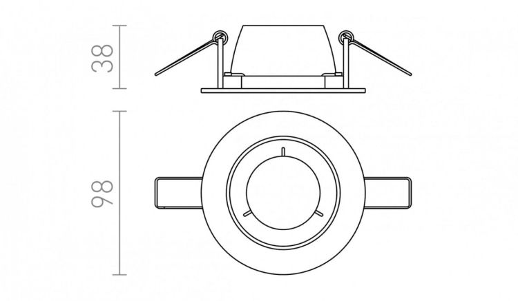 VIP wychylna biała matowa   230V GU10 50W