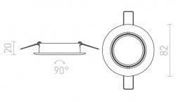 TOPIC R kierunkowa  chrom 230V GU10 50W