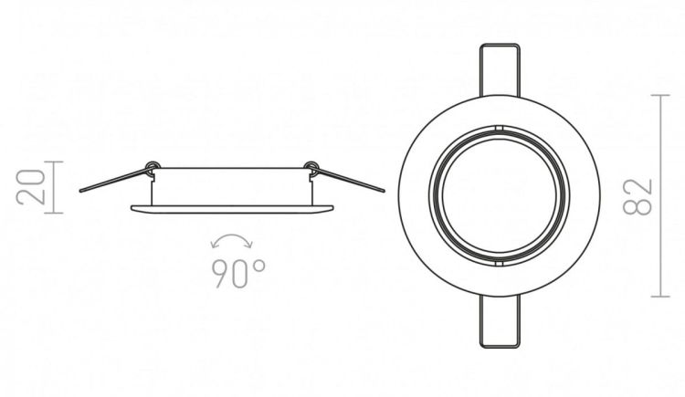 TOPIC R kierunkowa  chrom 230V GU10 50W