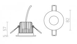 WATERBOY R   nikiel mat 230V LED 10W 40° IP65  3000K