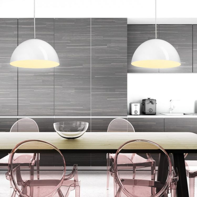 MONROE 40 wisząca błyszczący biały/biała  230V E27 42W