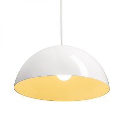 MONROE 40 wisząca błyszczący biały/biała  230V E27 42W