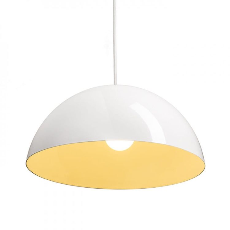 MONROE 40 wisząca błyszczący biały/biała  230V E27 42W