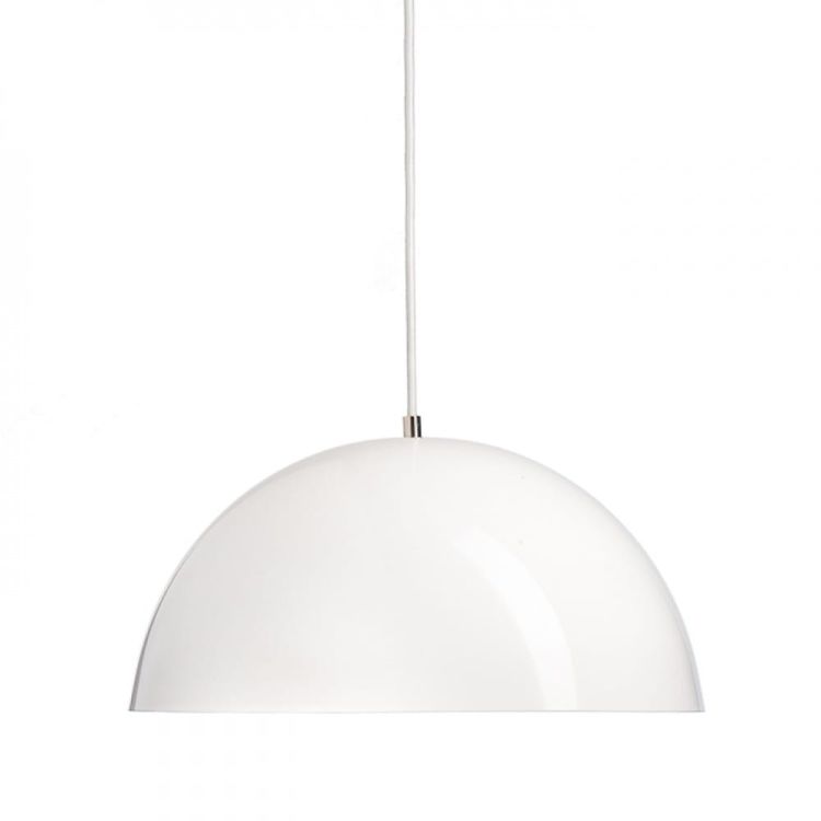 MONROE 40 wisząca błyszczący biały/biała  230V E27 42W
