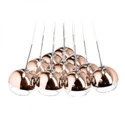 ASTRAL wisząca  szkło miedziane/szkło przezroczyste 230V/12V G4 10x20W