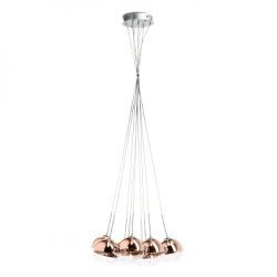 ASTRAL wisząca  szkło miedziane/szkło przezroczyste 230V/12V G4 10x20W