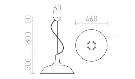Przejdź do produktu GOLDIE 46 wisząca biała/biała  230V LED E27 30W