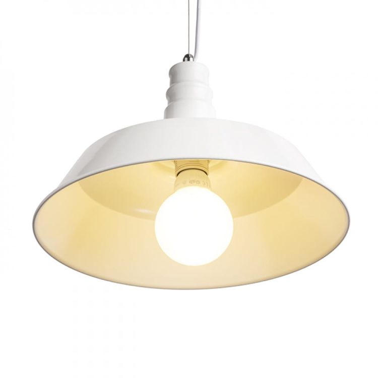 GOLDIE 36 wisząca biała/biała  230V E27 42W