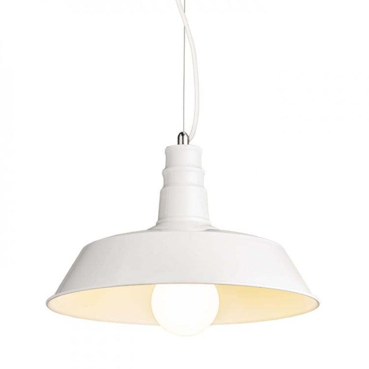GOLDIE 36 wisząca biała/biała  230V E27 42W