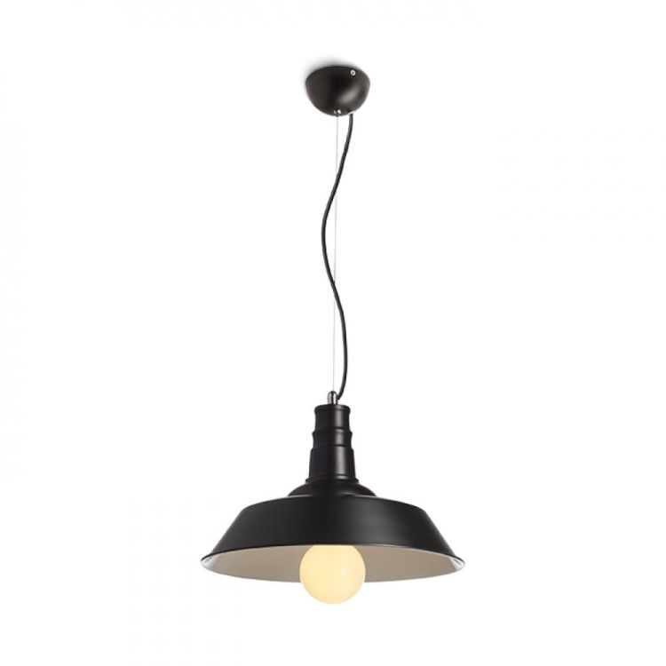GOLDIE 36 wisząca czarna/biała  230V E27 42W