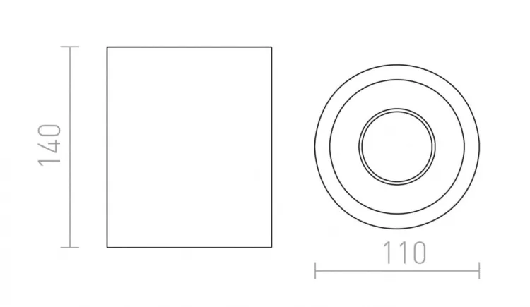 GINA sufitowa  gipsowa 230V LED GU10 15W
