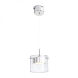 ESTRA I wisząca biała szkło przezroczyste 230V LED 5W  3000K