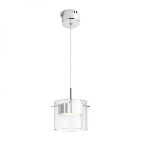Przejdź do produktu ESTRA I wisząca biała szkło przezroczyste 230V LED 5W  3000K