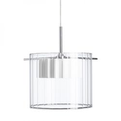 ESTRA I wisząca biała szkło przezroczyste 230V LED 5W  3000K