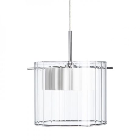 Przejdź do produktu ESTRA I wisząca biała szkło przezroczyste 230V LED 5W  3000K