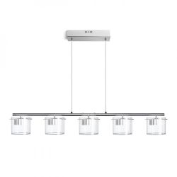 ESTRA V wisząca biała szkło przezroczyste 230V LED 5x5W  3000K