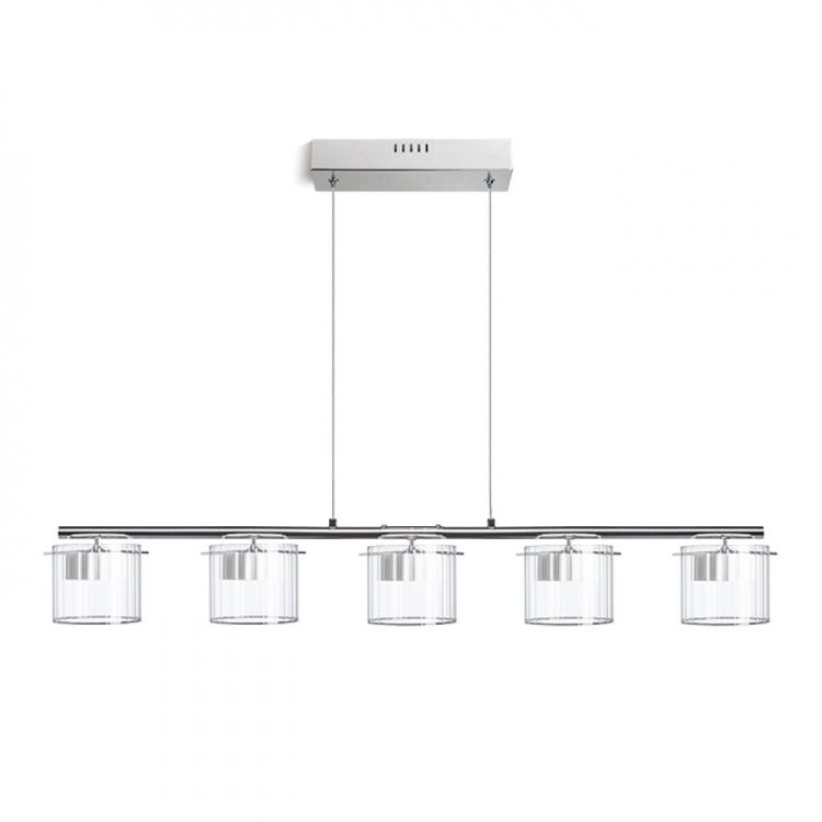 ESTRA V wisząca biała szkło przezroczyste 230V LED 5x5W  3000K