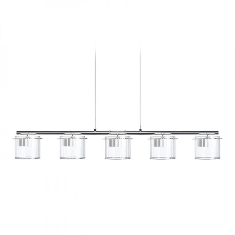 ESTRA V wisząca biała szkło przezroczyste 230V LED 5x5W  3000K