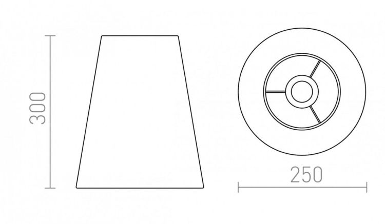 CONNY 25/30 abażur stołowy Polycotton czarna/folia złota max. 23W