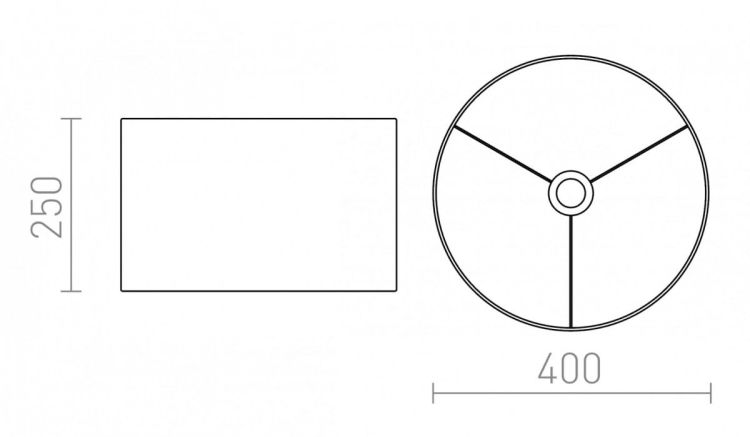 RON 40/25 klosz  Monaco naftowa/srebrene PVC  max. 23W