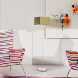 TEMPO 30/19 abażur Chintz oliwkowa/folia srebrna max. 23W