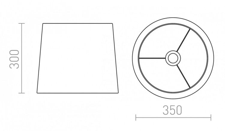 CONNY 35/30 abażur podłogowy  Polycotton biała/białe PCV  max. 23W