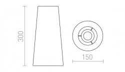 CONNY 15/30 abażur stołowy  Polycotton biała/białe PCV  max. 23W
