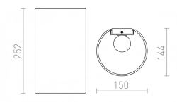 RON W 15/25 ścienna  Polycotton biała/białe PCV 230V E27 28W