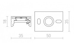 EUTRAC adapter do szyny  3-faz srebrno-szara