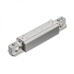 EUTRAC Łącznik wzdłużny długi z opcją zasilania srebrno-szara  230V